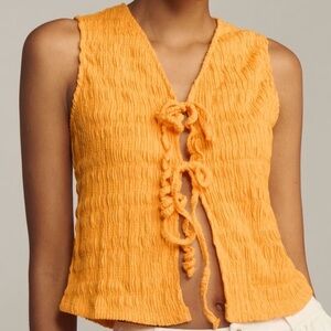 Anthropologie Timeless Sleeveless Fairycore Front-Tie Tank Top Women Size Large